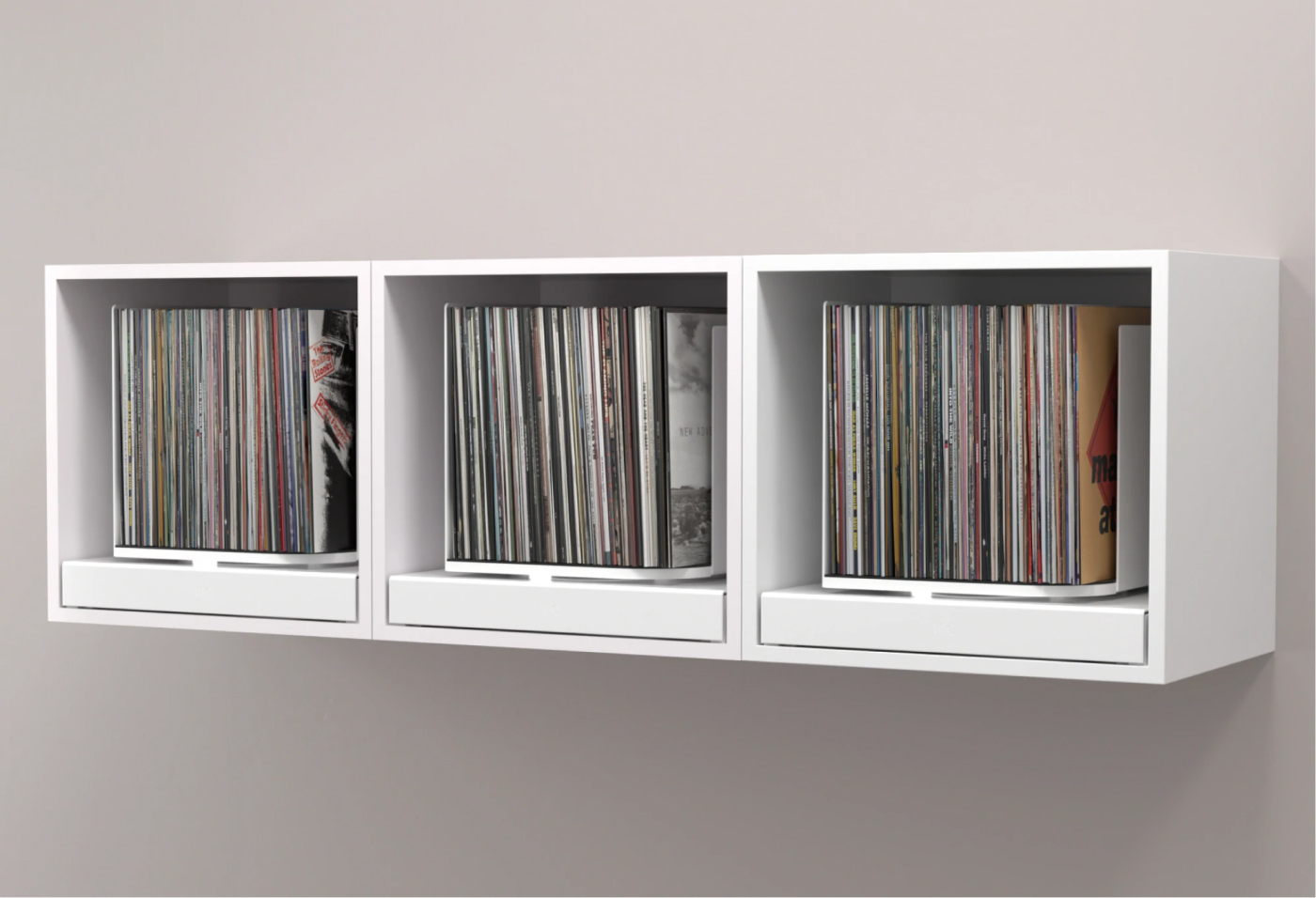 Rotating Vinyl Record Storage Display Cabinet