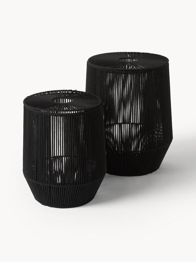 Set of 2 Woven Rope Laundry Baskets