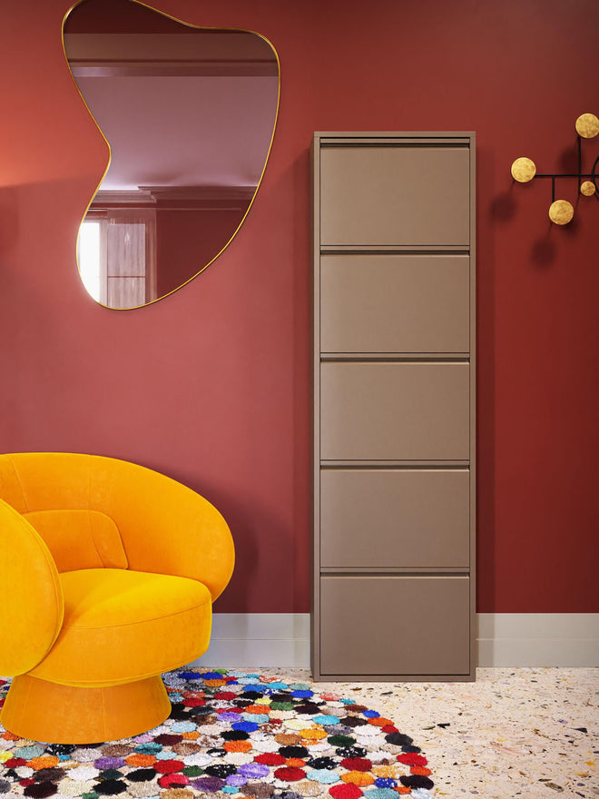 SLIM STEEL SHOE CABINET – ITALIAN DESIGN