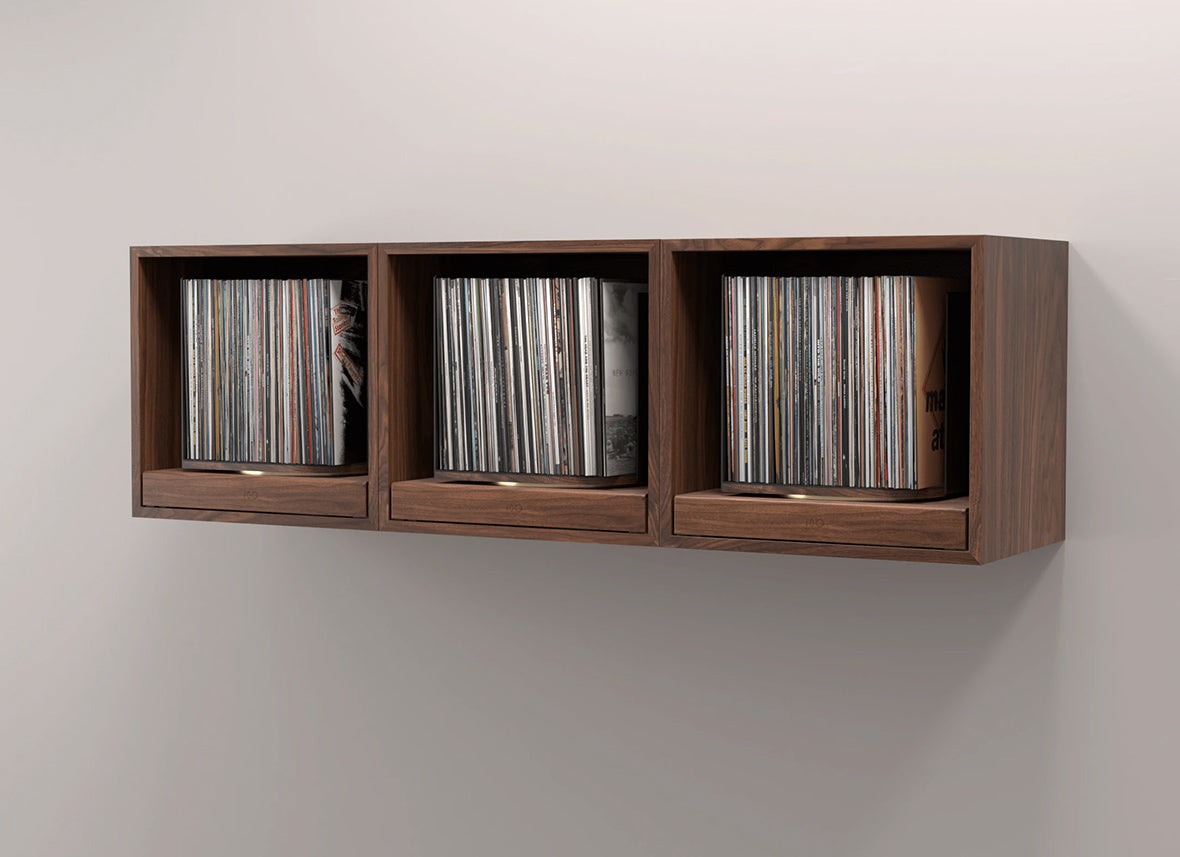 Rotating Vinyl Record Storage Display Cabinet