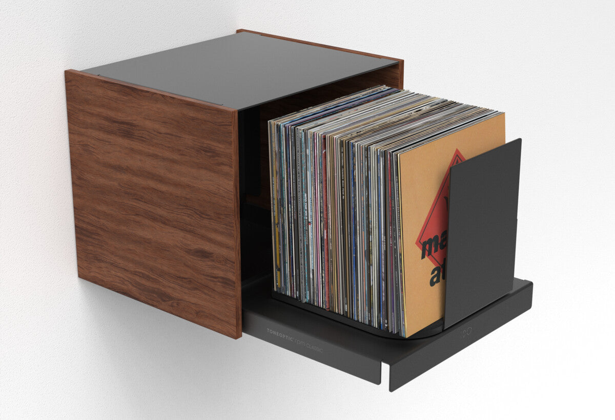 Rotating Vinyl Record Storage Display Cabinet