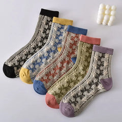 Womens Floral Cotton Socks